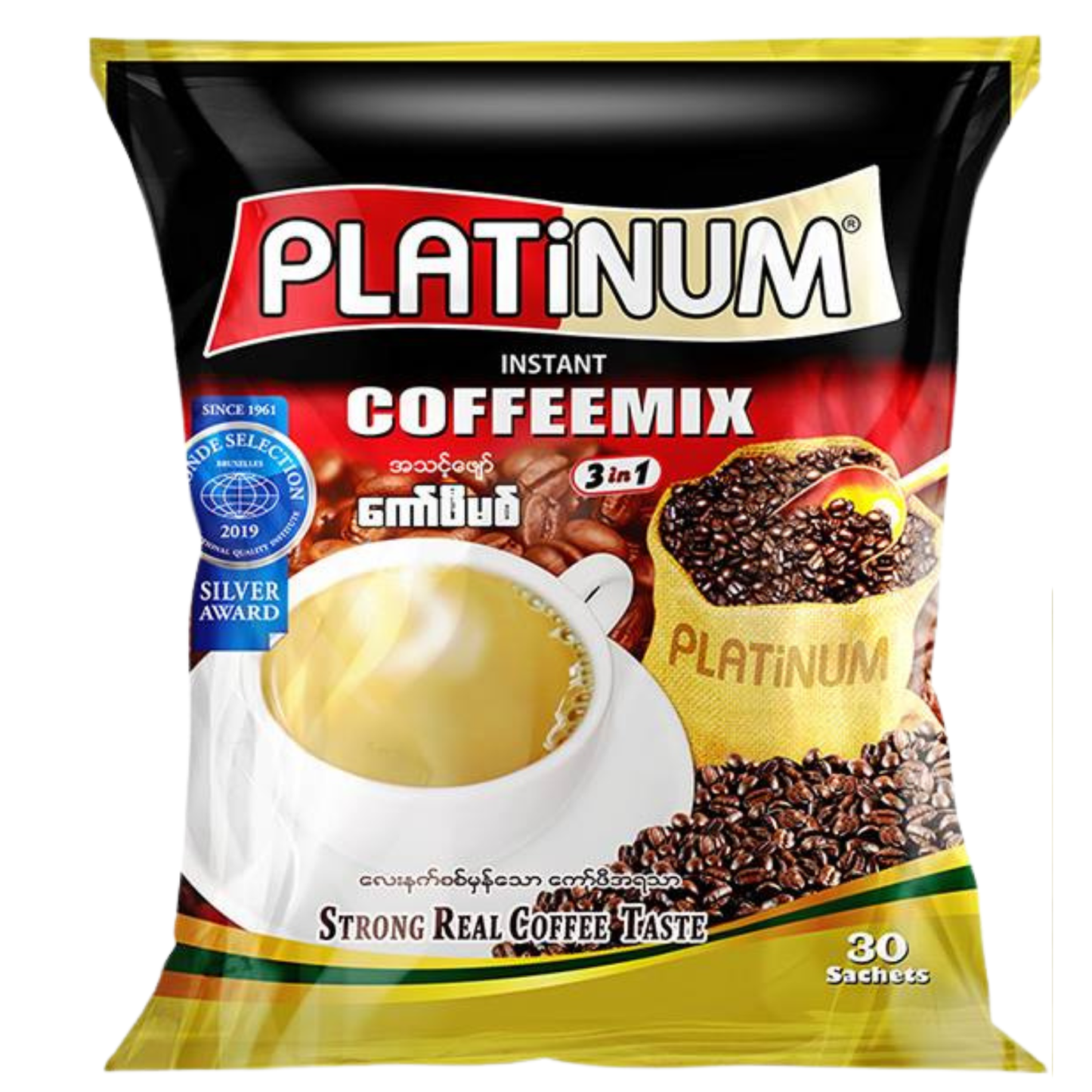 ပလက်တီနမ် ကော်ဖီမစ် (ညို)|Platinum 3in1 Strong Coffee
