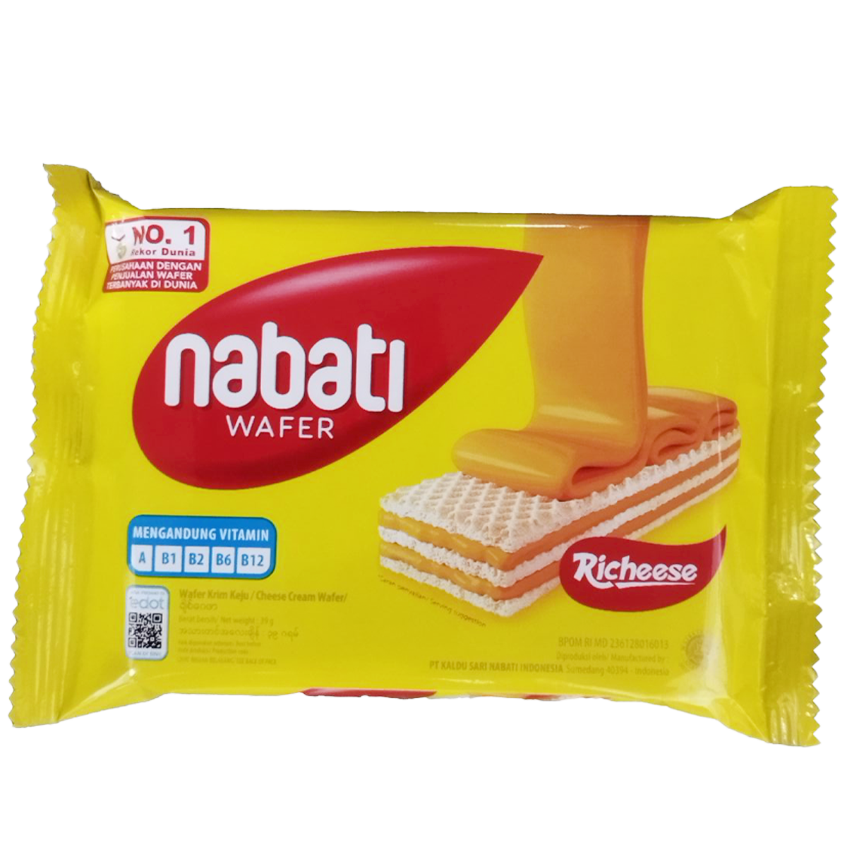 နာဘာတီ အဝါရောင်ချိစ်|Nabati Cheese Wafer